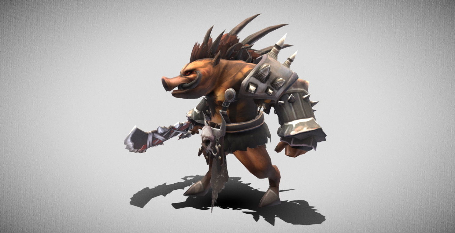 Dungeon Fantasy Monster - General Orc Low-poly 3D model_8