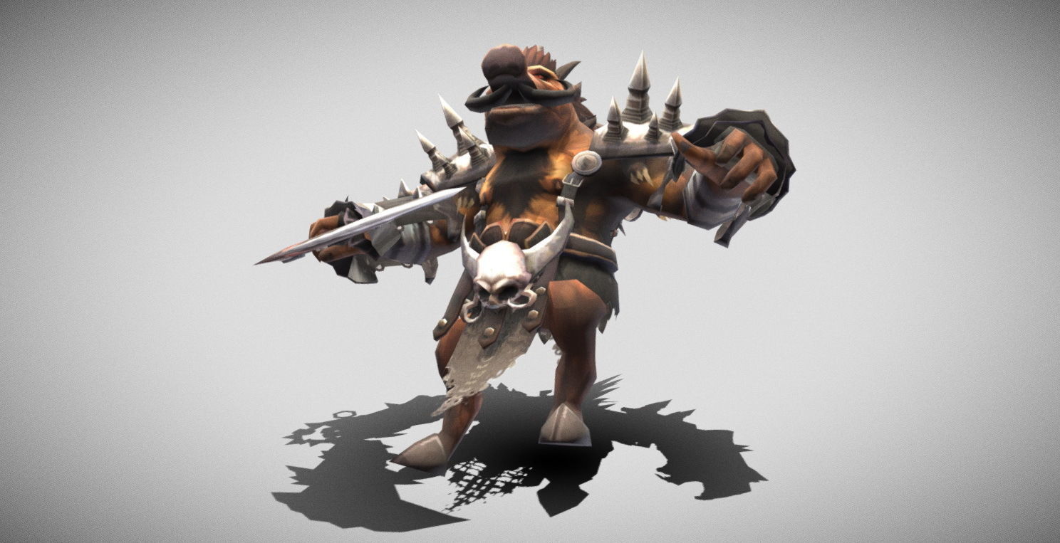 Dungeon Fantasy Monster - General Orc Low-poly 3D model_24