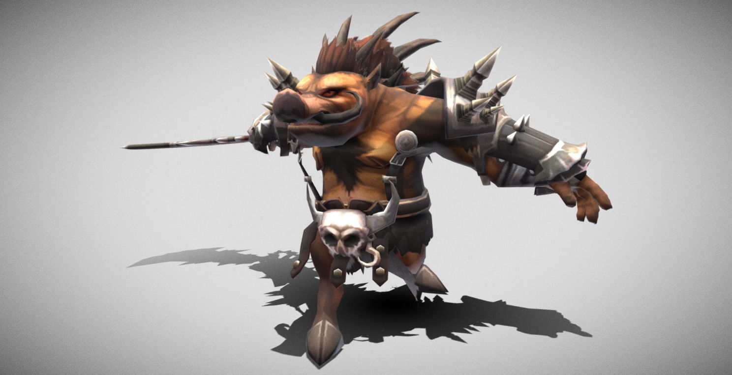 Dungeon Fantasy Monster - General Orc Low-poly 3D model_19