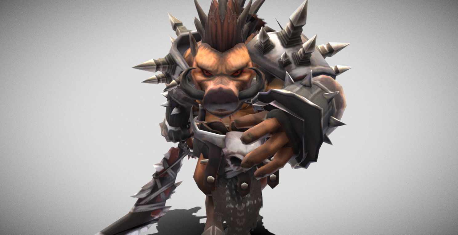 Dungeon Fantasy Monster - General Orc Low-poly 3D model_15