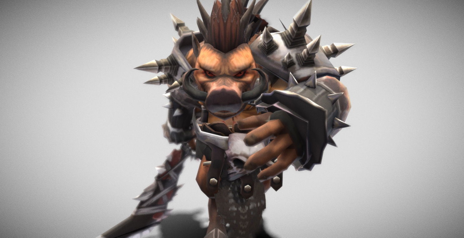 Dungeon Fantasy Monster - General Orc Low-poly 3D model_14