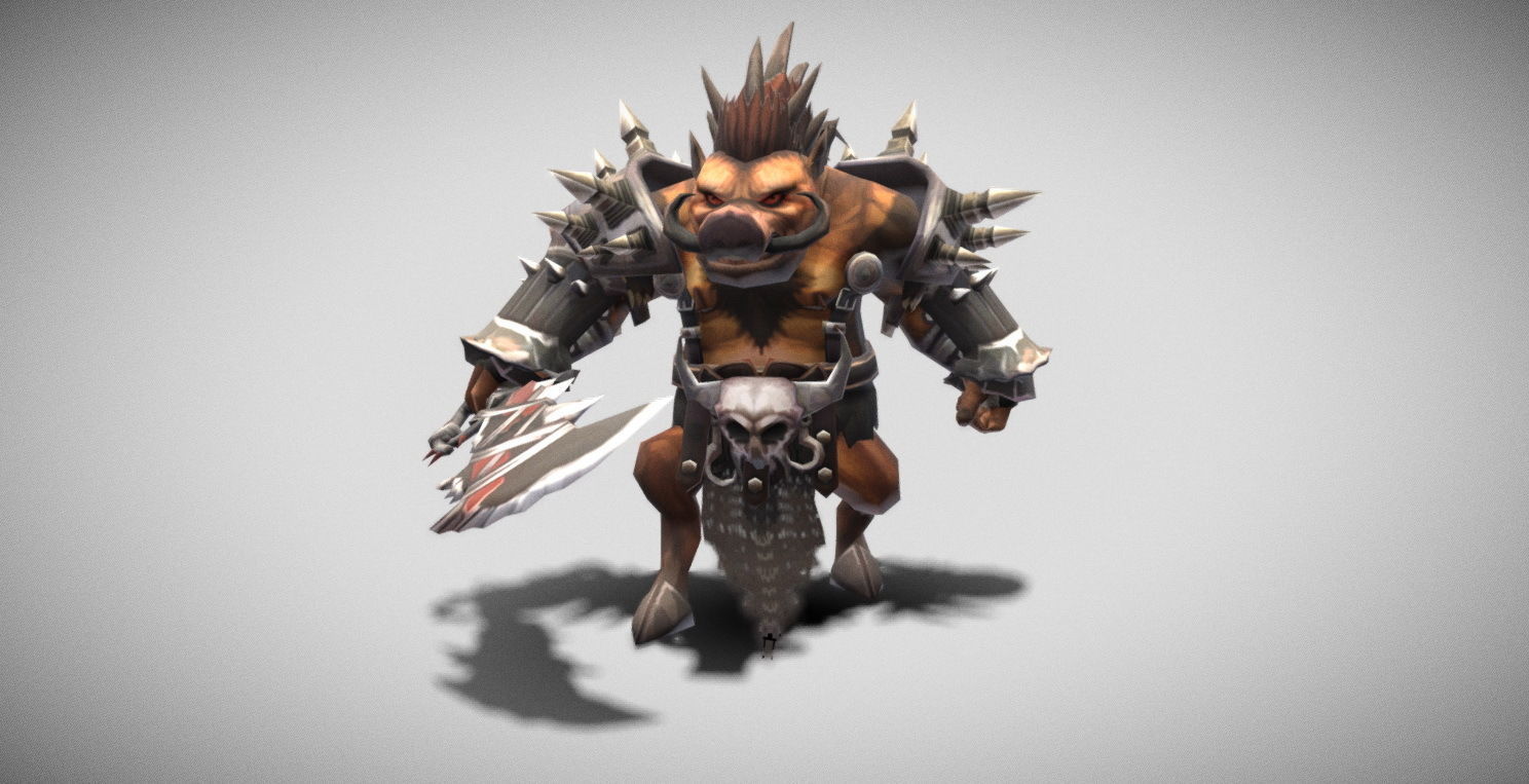 Dungeon Fantasy Monster - General Orc Low-poly 3D model_2