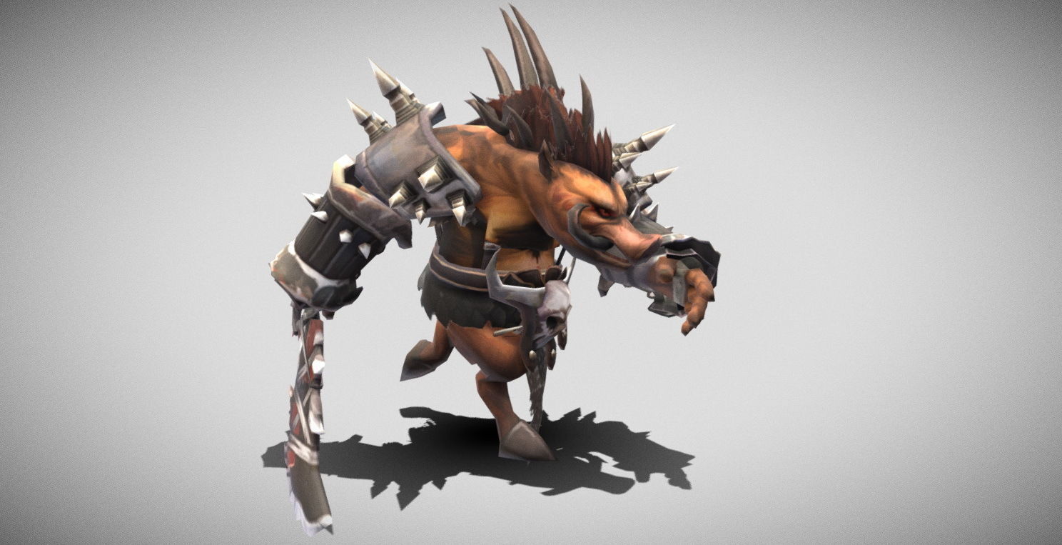 Dungeon Fantasy Monster - General Orc Low-poly 3D model_11
