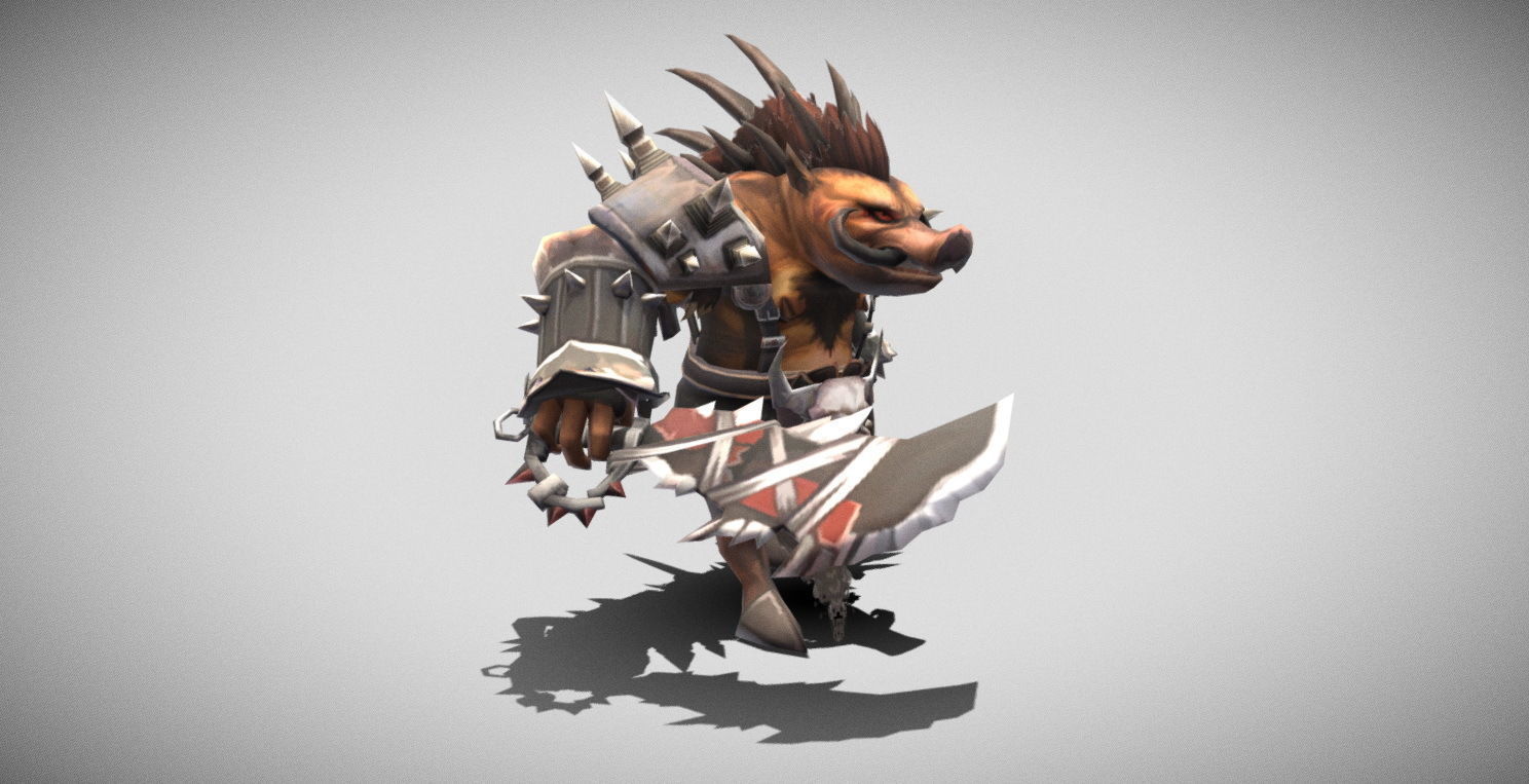 Dungeon Fantasy Monster - General Orc Low-poly 3D model_4