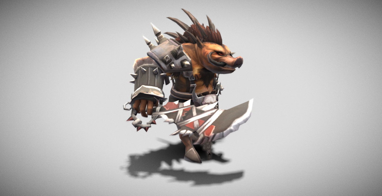 Dungeon Fantasy Monster - General Orc Low-poly 3D model_5