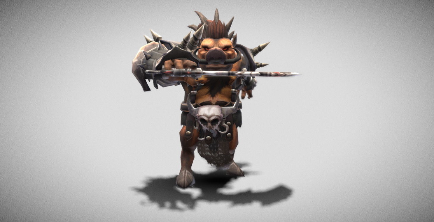 Dungeon Fantasy Monster - General Orc Low-poly 3D model_17