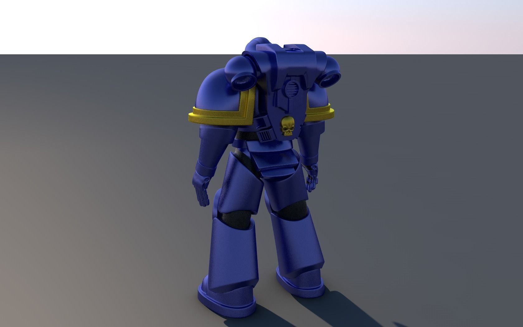 Space Marine 3D model rigged CGTrader