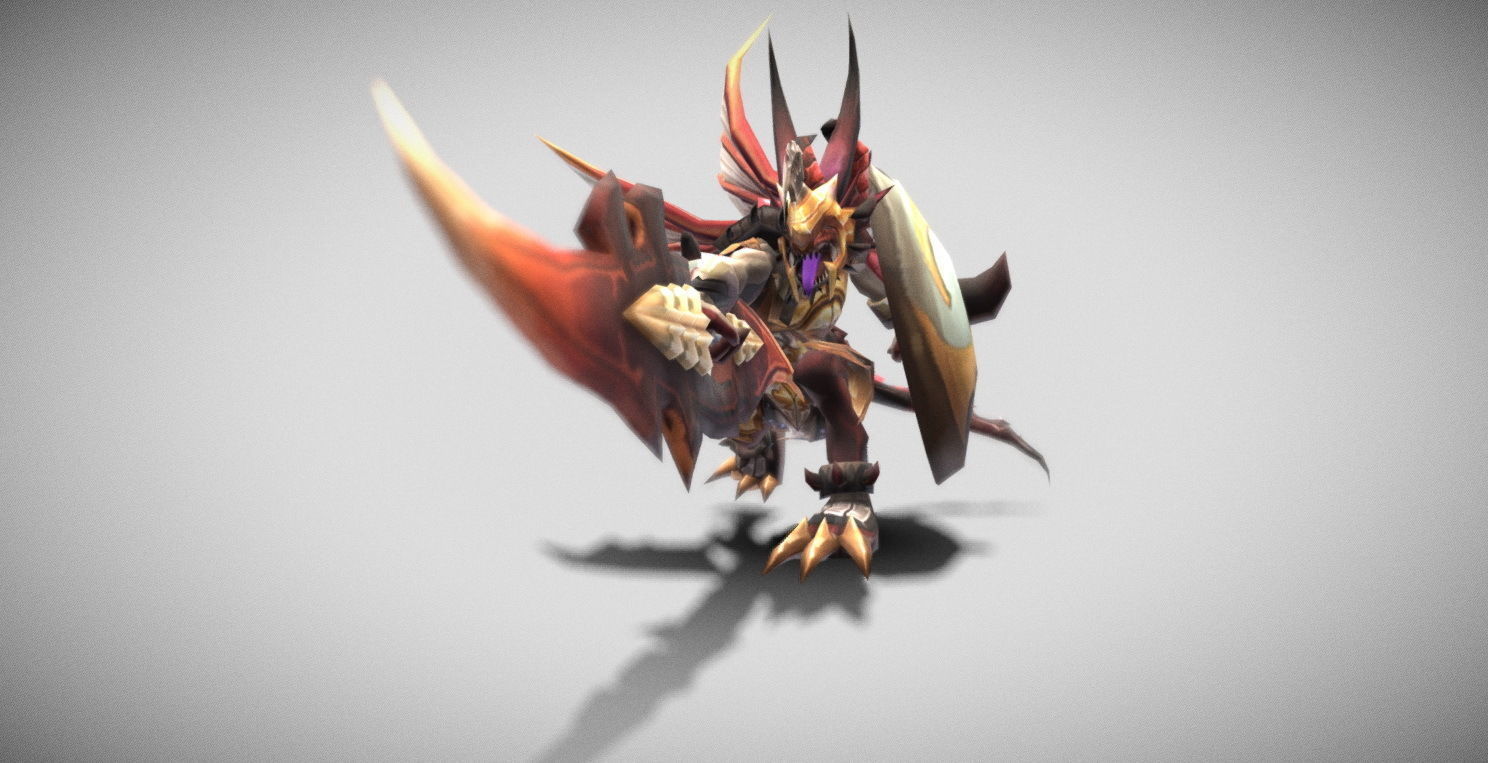 Dungeon Fantasy Monster - Noble Lizard Warrior 2 Low-poly 3D model_17