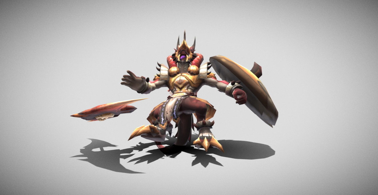 Dungeon Fantasy Monster - Noble Lizard Warrior 2 Low-poly 3D model_24