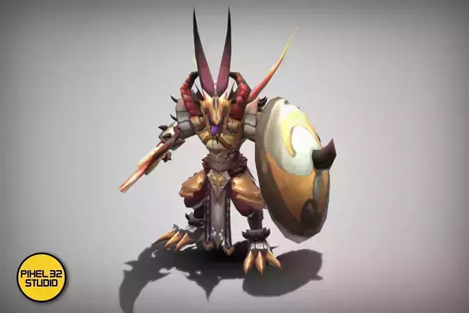 Dungeon Fantasy Monster - Noble Lizard Warrior 2