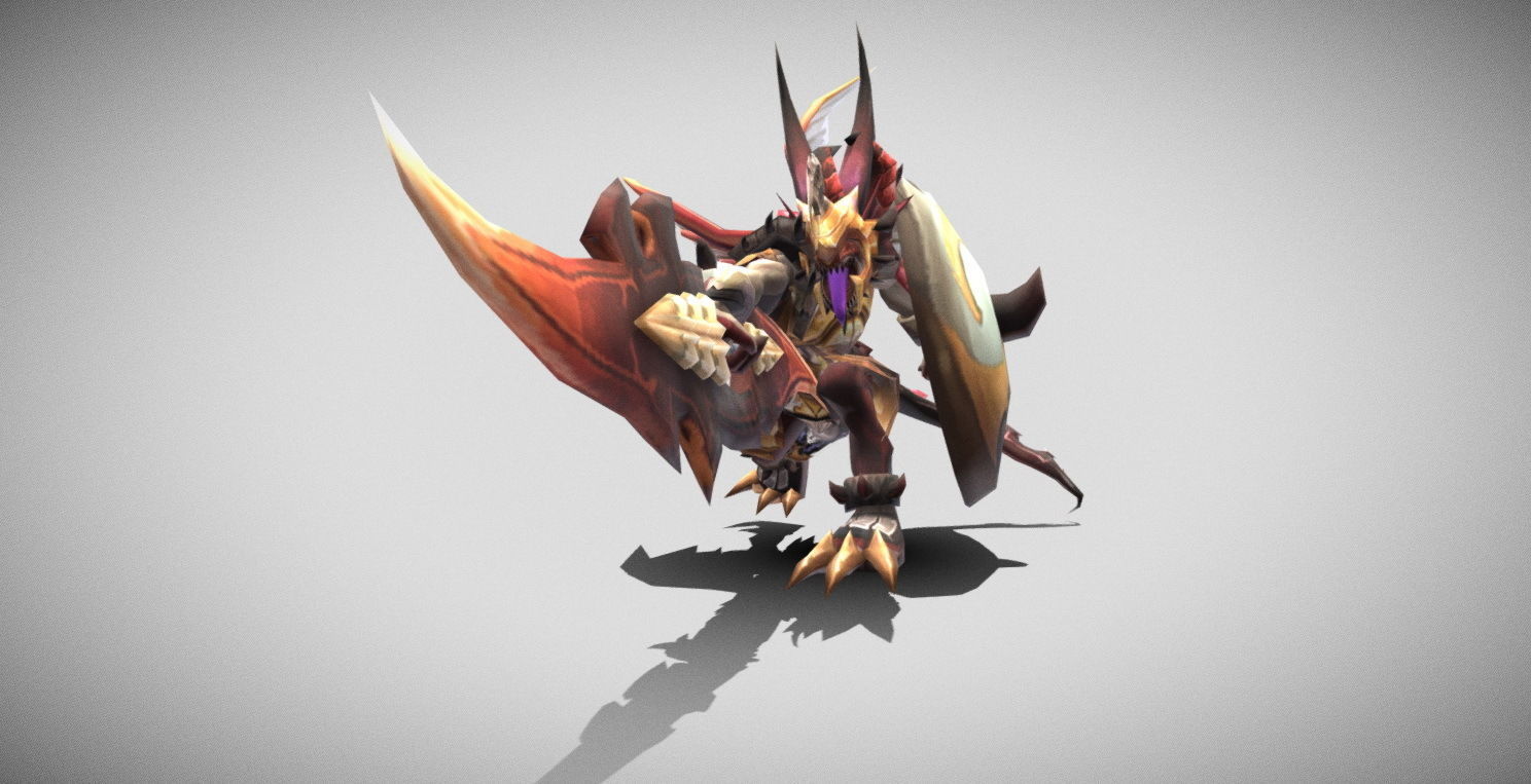 Dungeon Fantasy Monster - Noble Lizard Warrior 2 Low-poly 3D model_15