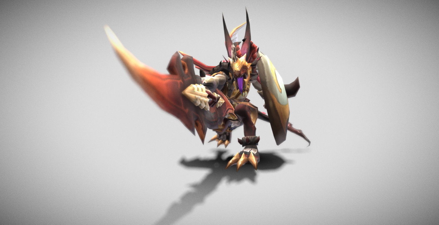 Dungeon Fantasy Monster - Noble Lizard Warrior 2 Low-poly 3D model_14