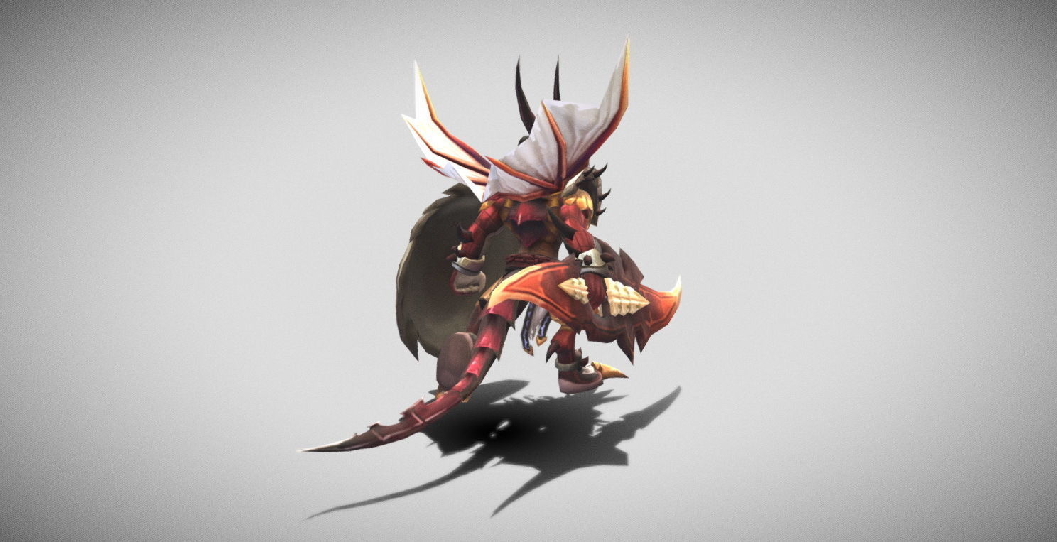 Dungeon Fantasy Monster - Noble Lizard Warrior 2 Low-poly 3D model_9