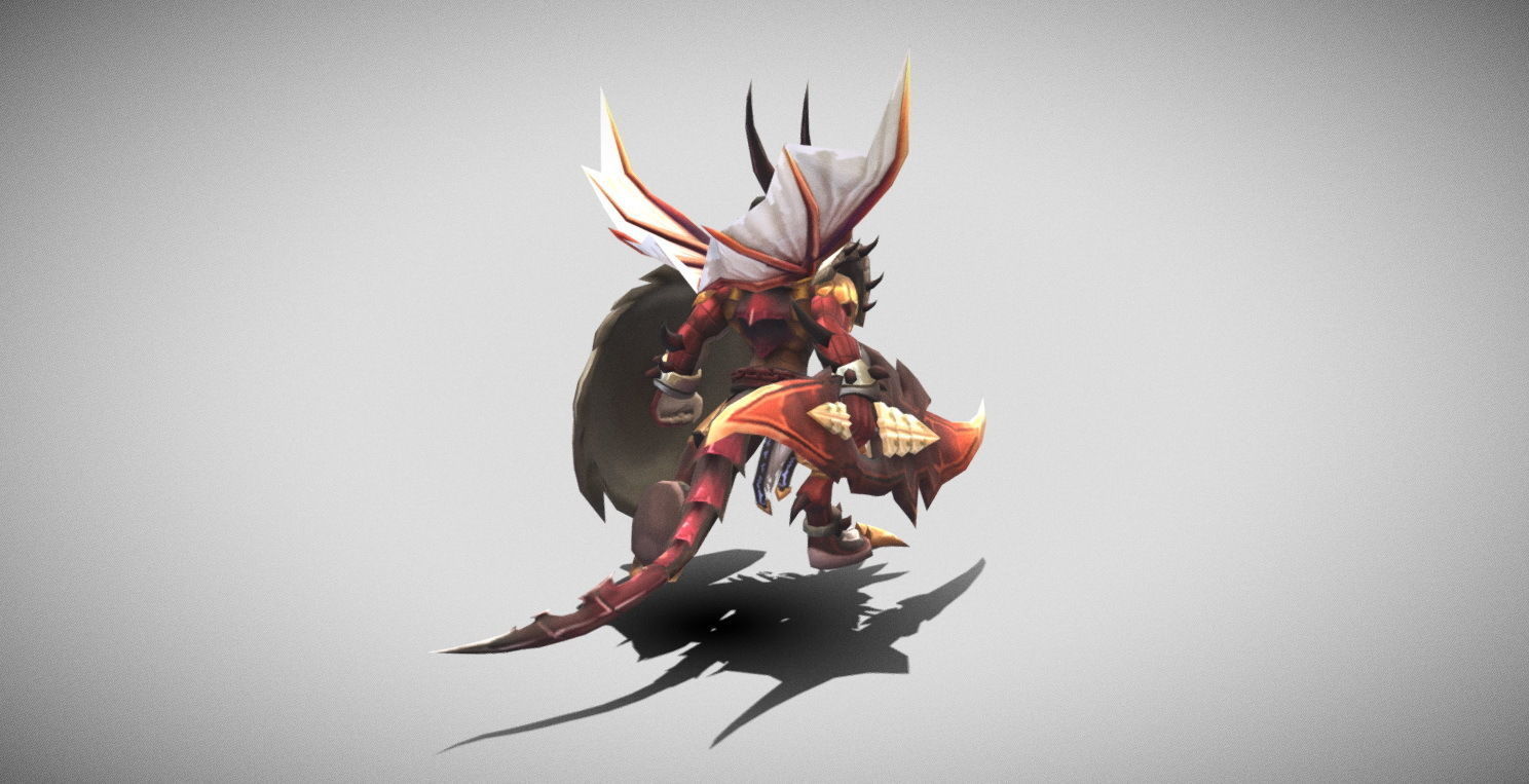 Dungeon Fantasy Monster - Noble Lizard Warrior 2 Low-poly 3D model_8