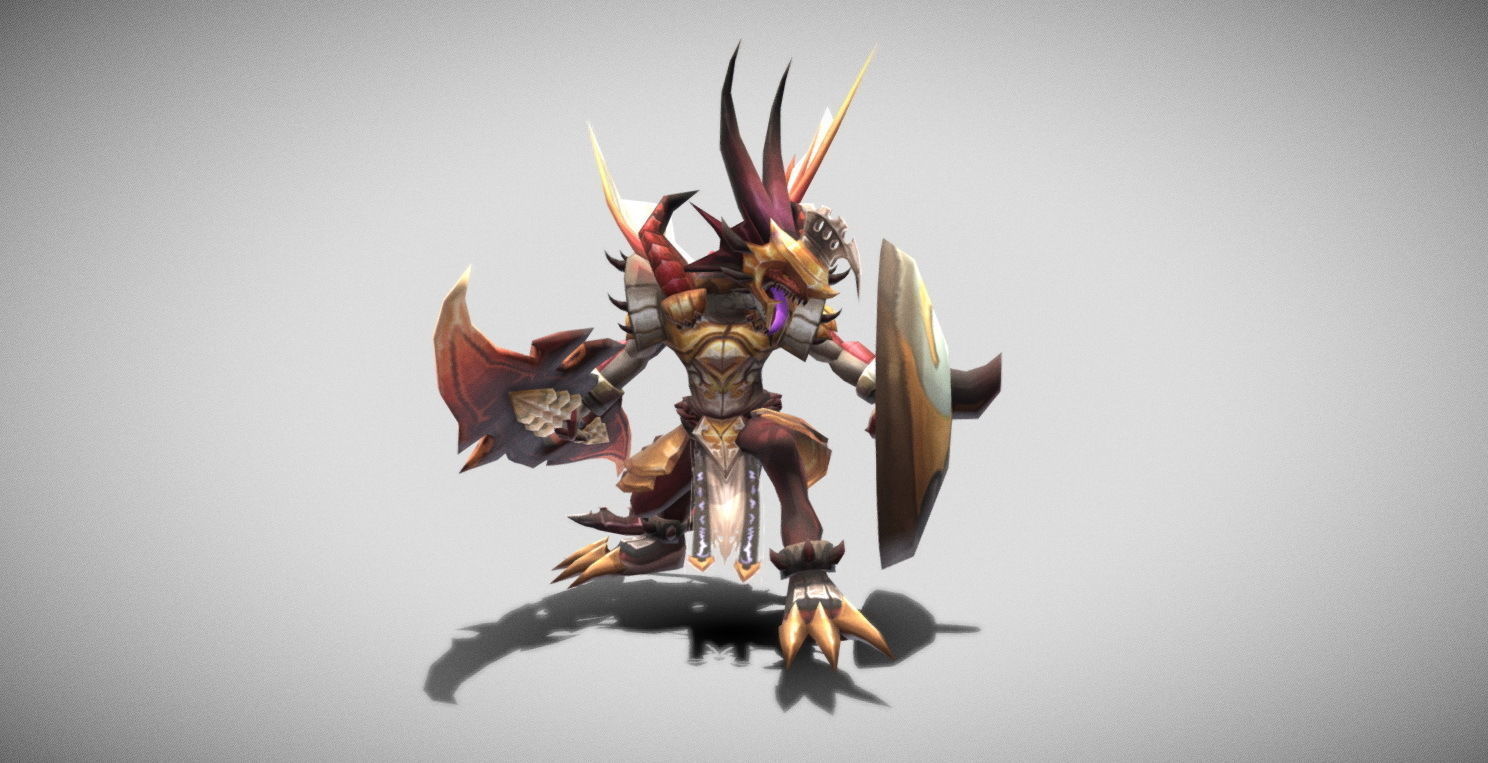Dungeon Fantasy Monster - Noble Lizard Warrior 2 Low-poly 3D model_22