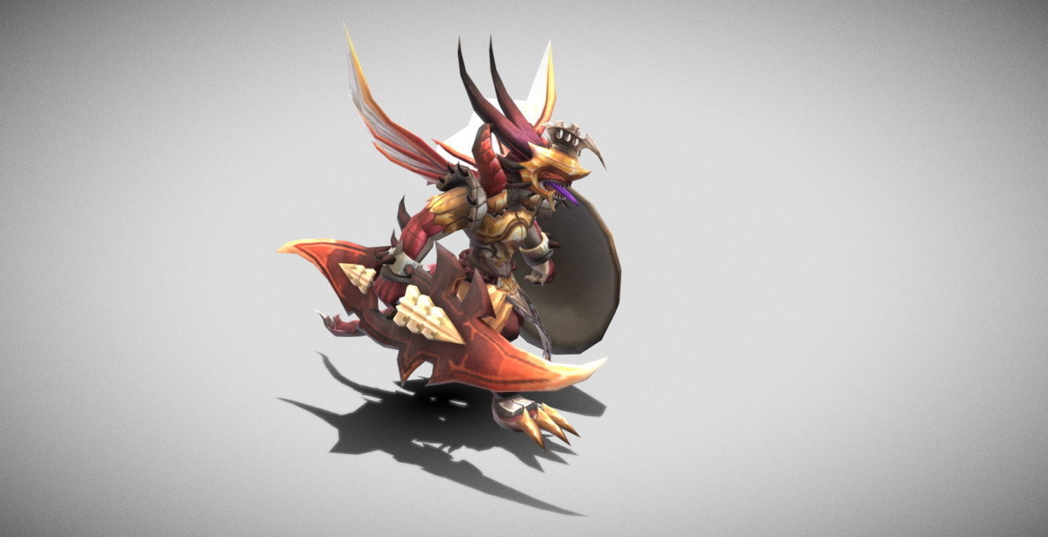 Dungeon Fantasy Monster - Noble Lizard Warrior 2 Low-poly 3D model_6