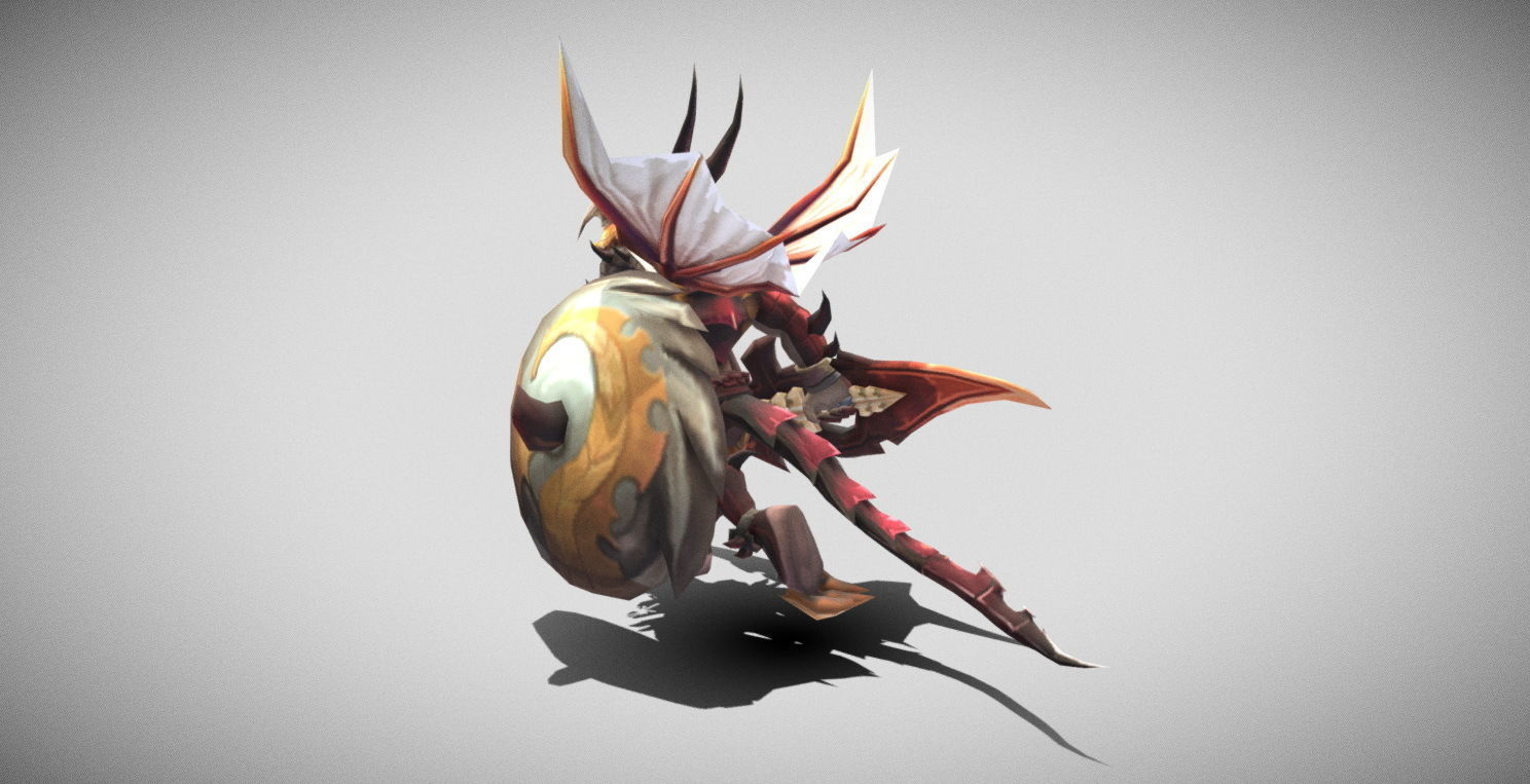 Dungeon Fantasy Monster - Noble Lizard Warrior 2 Low-poly 3D model_11