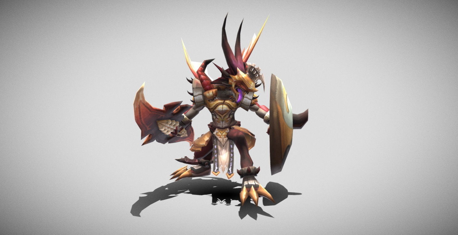 Dungeon Fantasy Monster - Noble Lizard Warrior 2 Low-poly 3D model_21