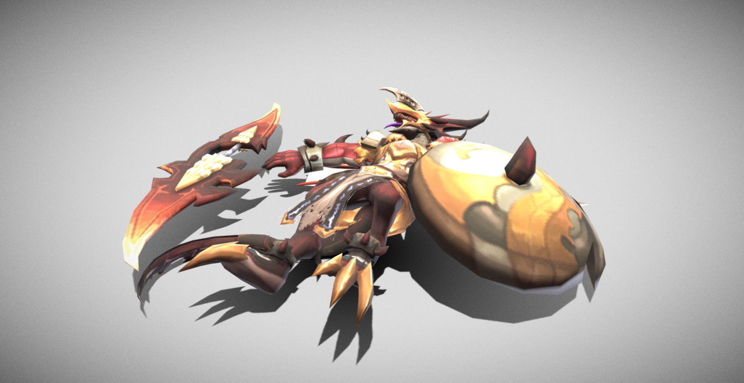 Dungeon Fantasy Monster - Noble Lizard Warrior 2 Low-poly 3D model_25