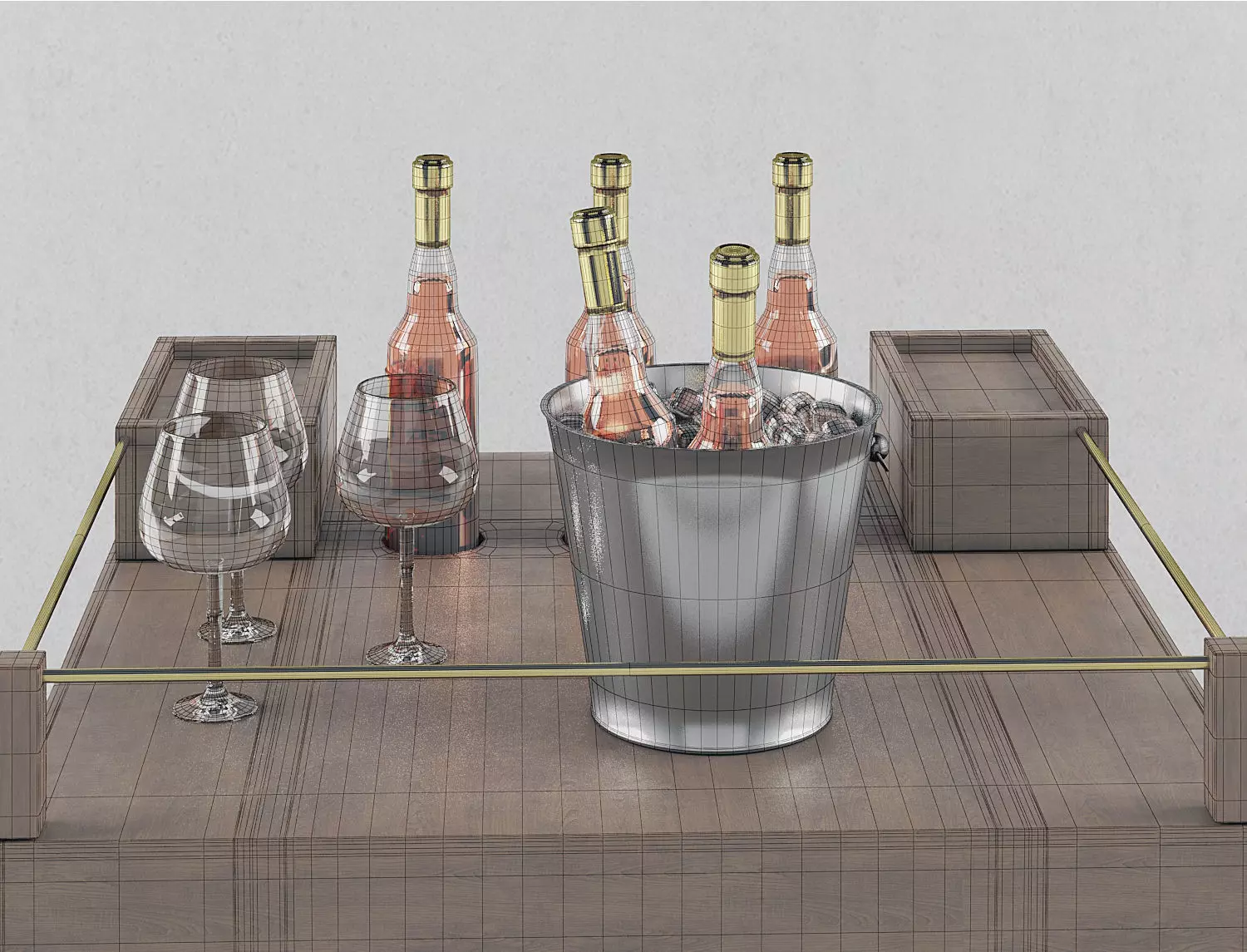 cart bart modern retro 3D model_0