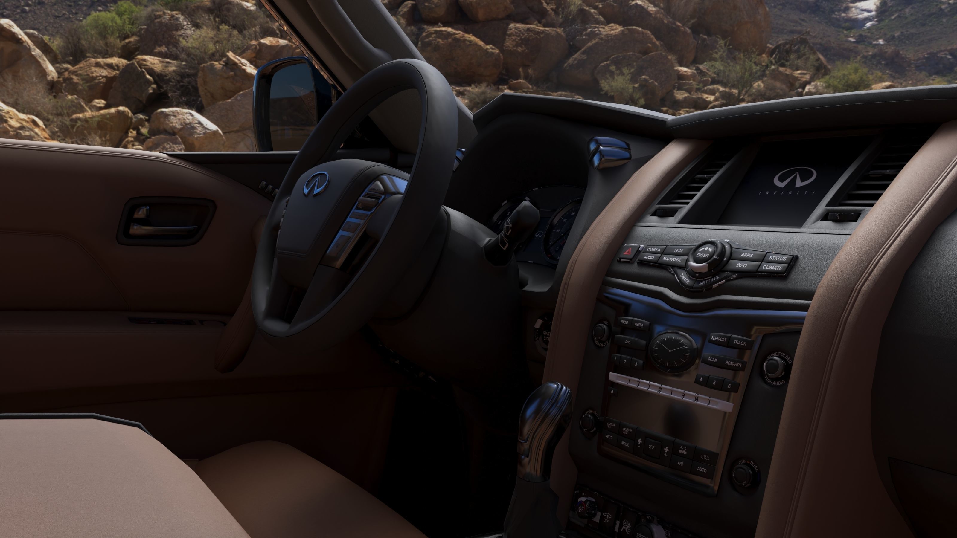 Infiniti QX80 2018 Low-poly 3D model_6