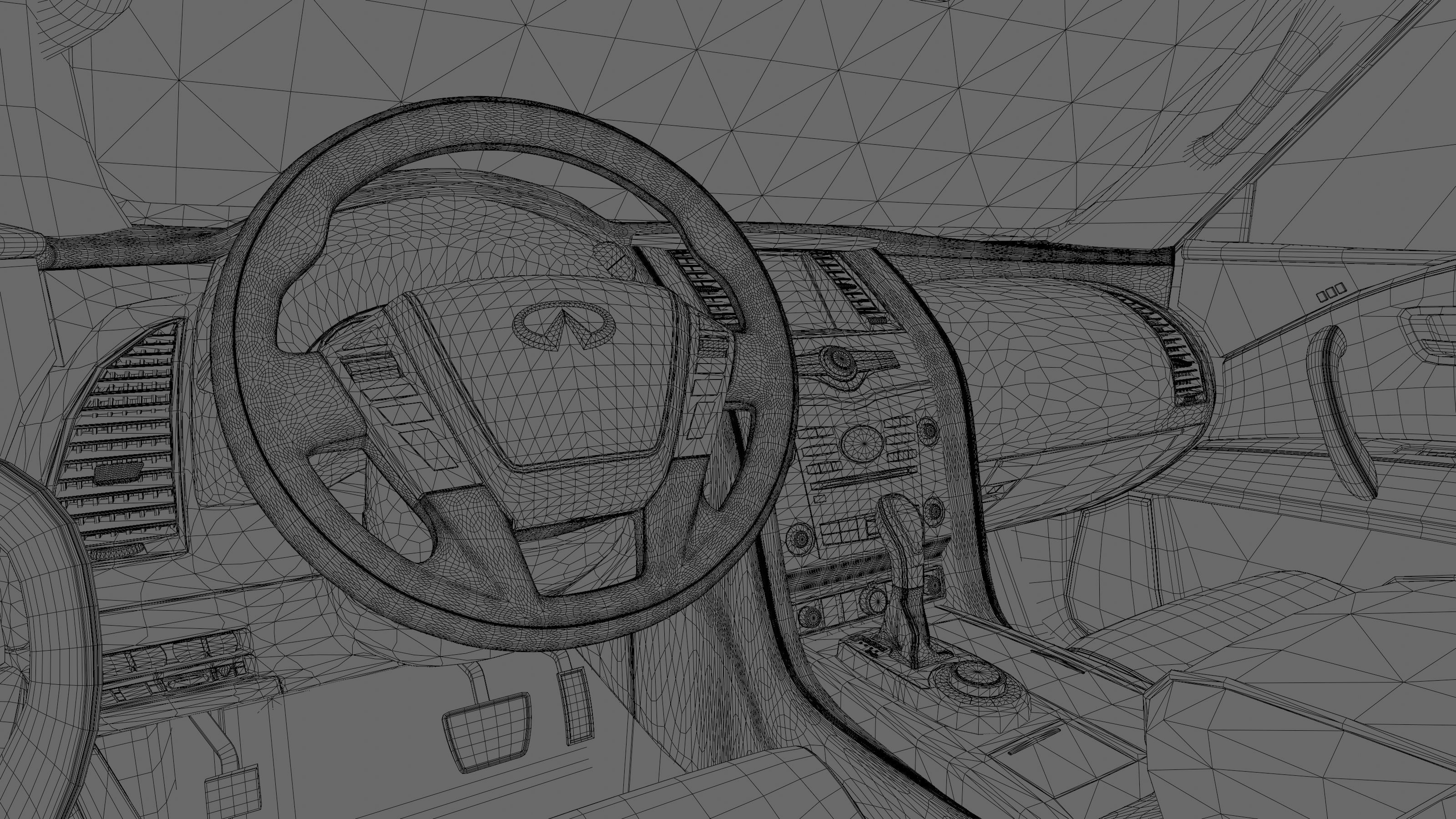 Infiniti QX80 2018 Low-poly 3D model_5