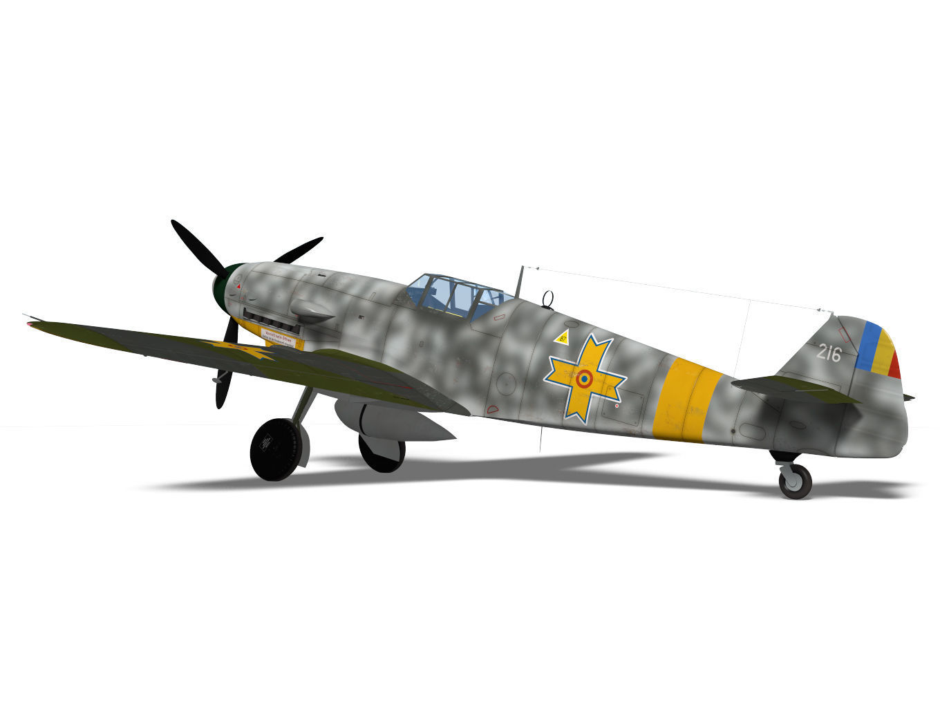 Messerschmitt Bf 109 G2 3D model_5
