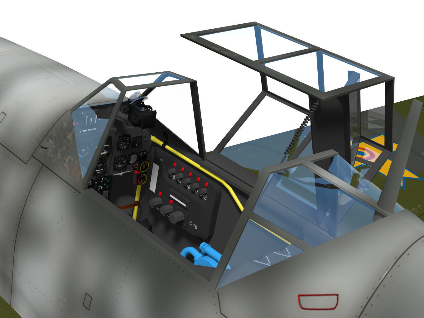 Messerschmitt Bf 109 G2 3D model_7