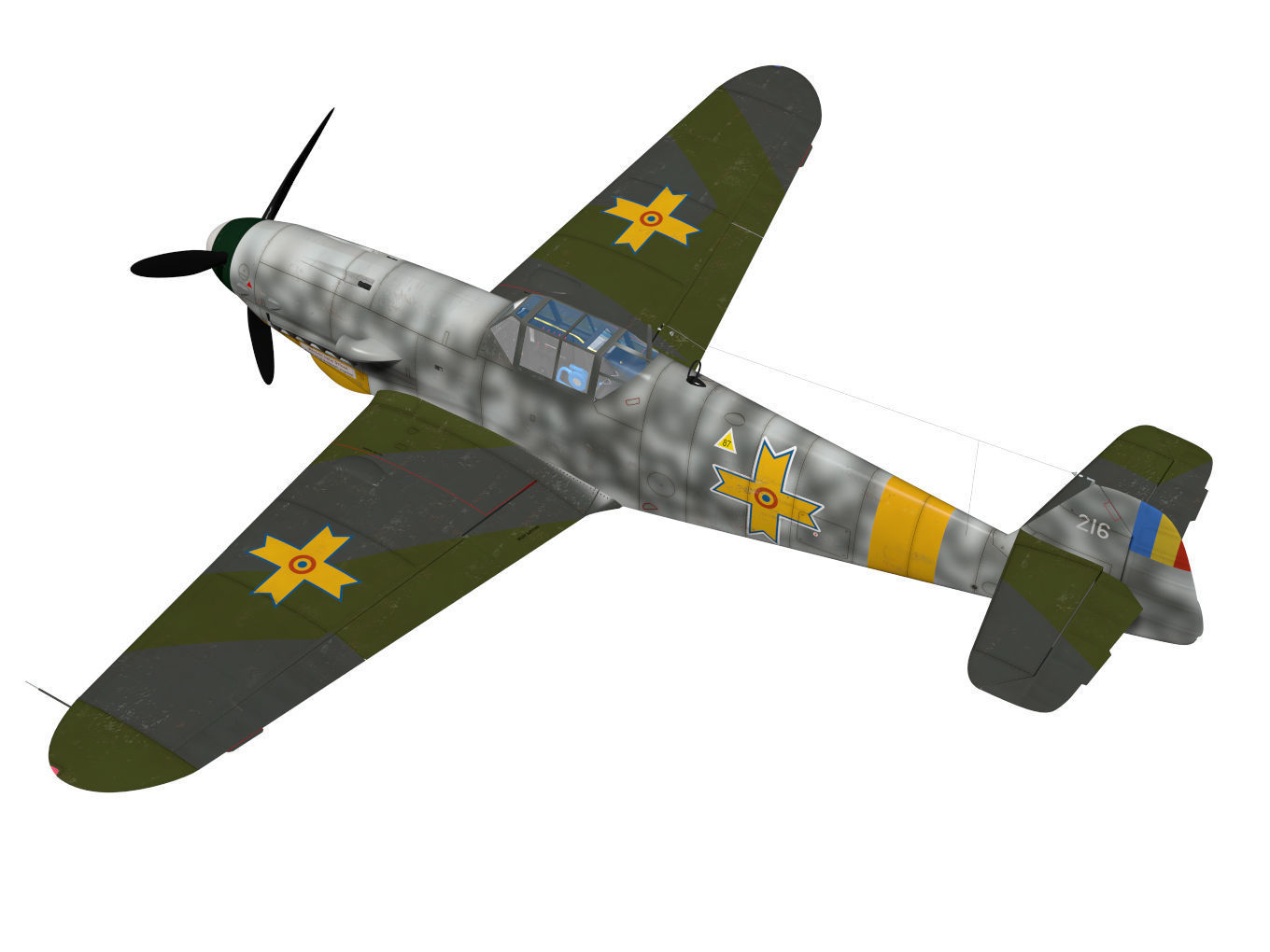 Messerschmitt Bf 109 G2 3D model_1