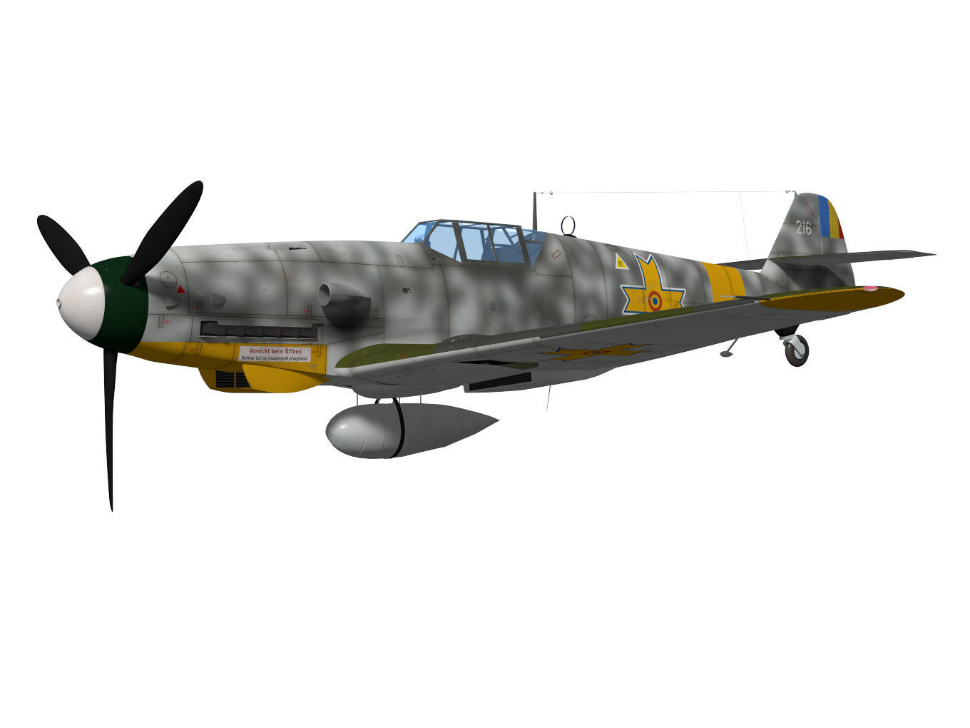 Messerschmitt Bf 109 G2 3D model_2