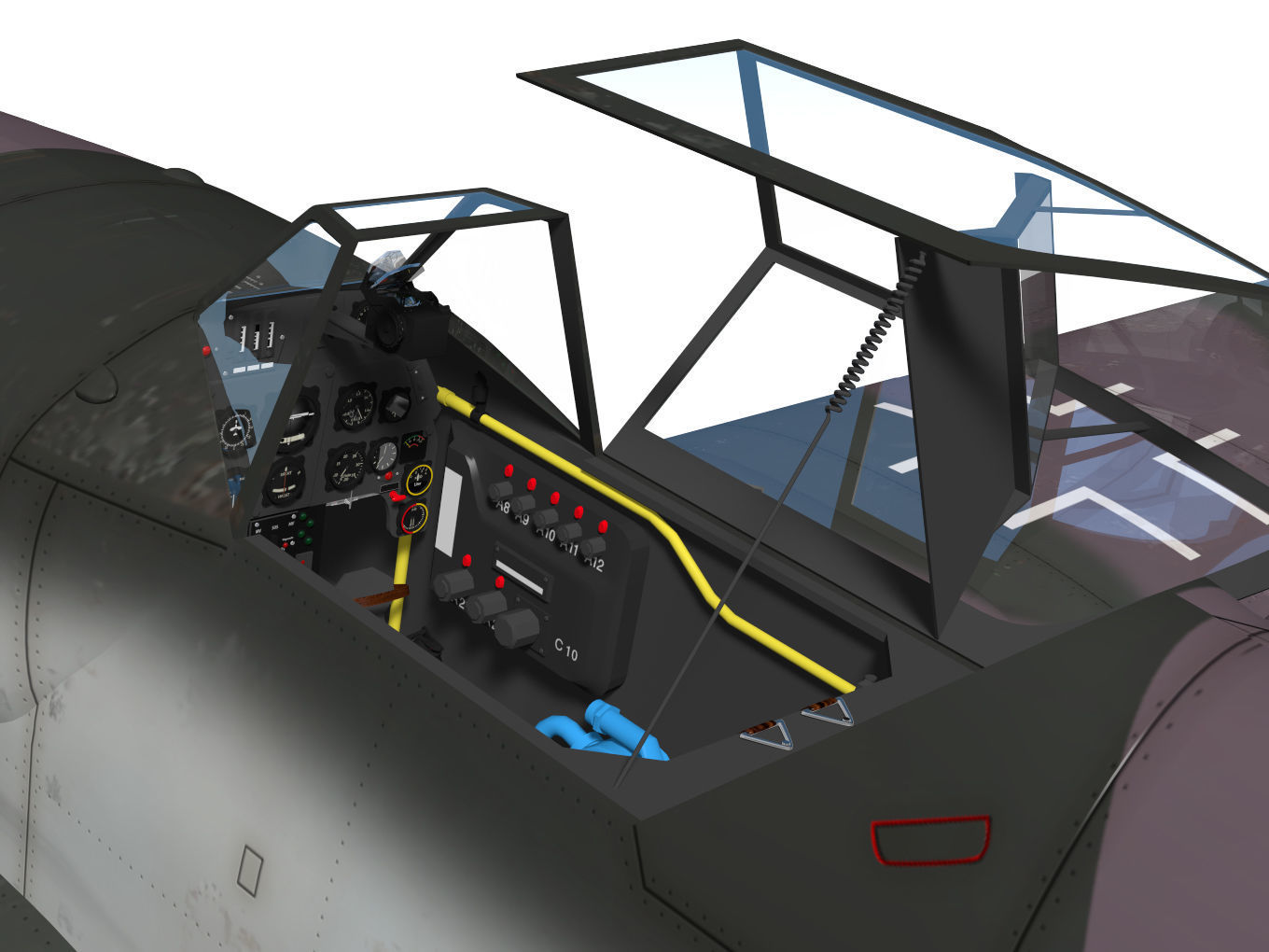 Messerschmitt Bf 109 G10 3D model_7