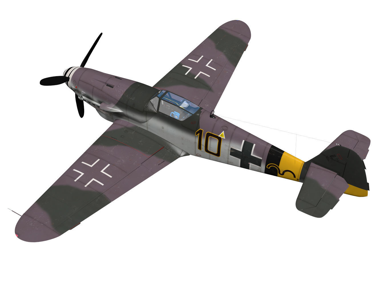 Messerschmitt Bf 109 G10 3D model_1