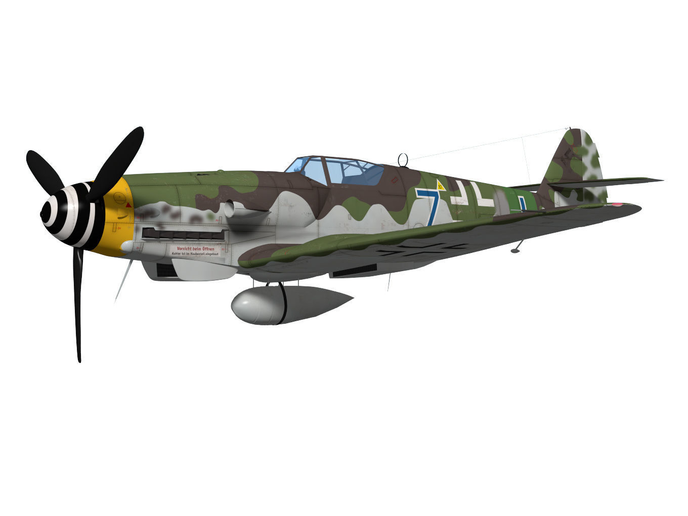 Messerschmitt Bf 109 K4 3D model CGTrader