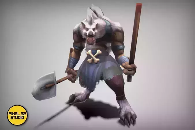 Dungeon Fantasy Monster - Miner Werewolf 1
