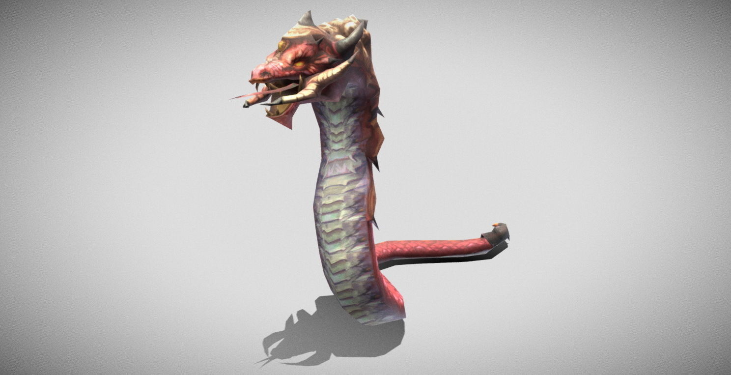 Dungeon Fantasy Monster - Serpent Low-poly 3D model_3