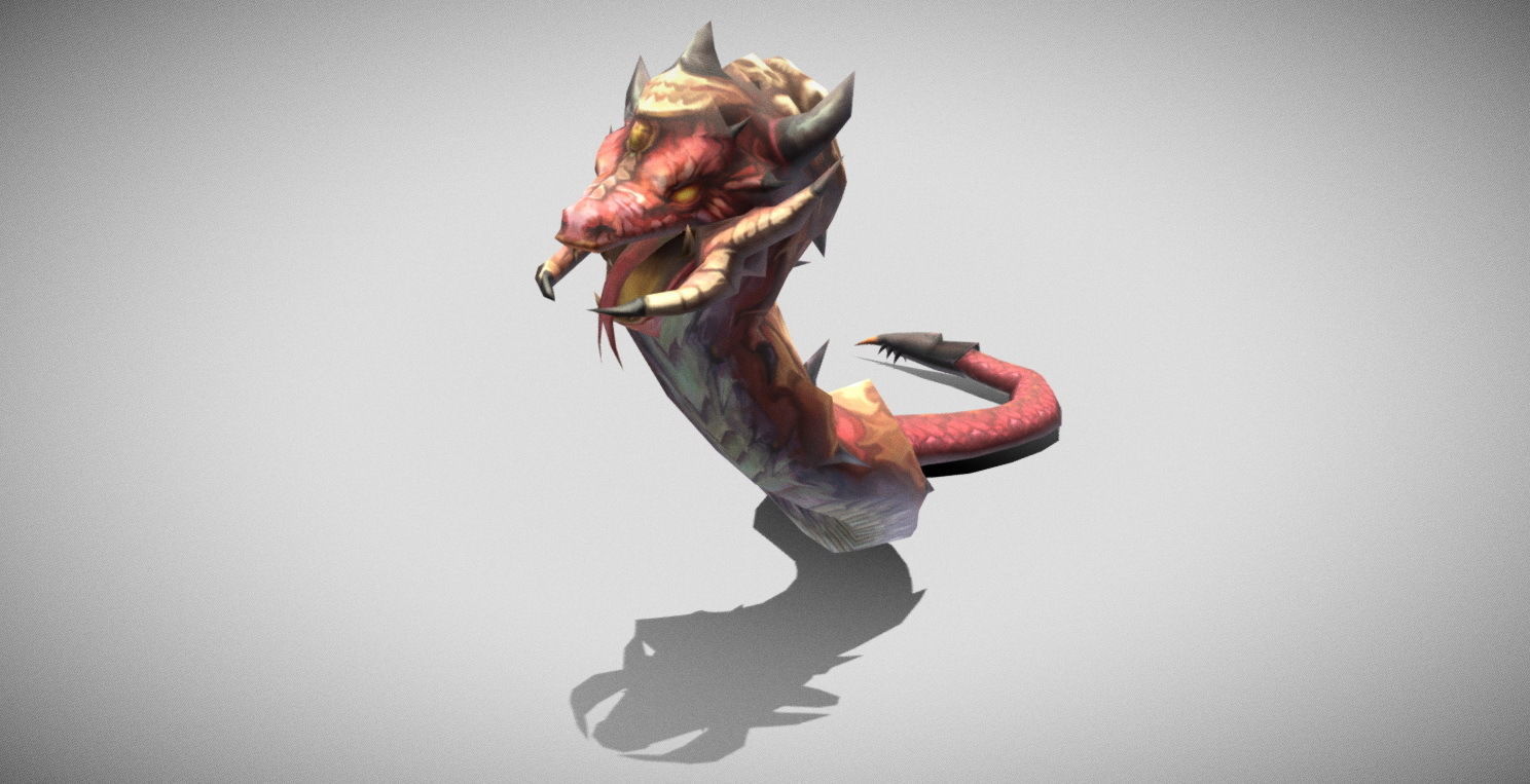 Dungeon Fantasy Monster - Serpent Low-poly 3D model_14