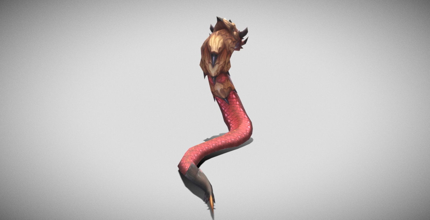 Dungeon Fantasy Monster - Serpent Low-poly 3D model_8