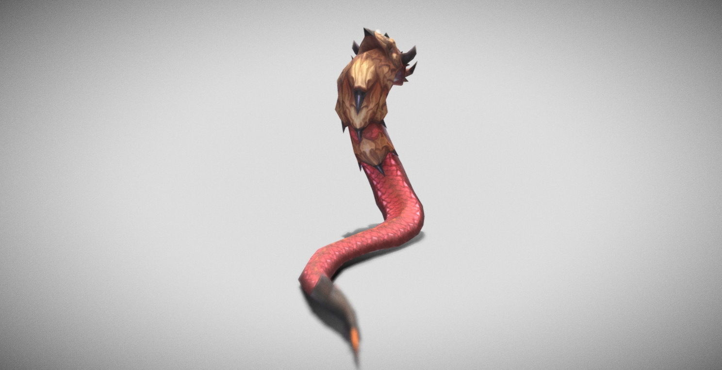 Dungeon Fantasy Monster - Serpent Low-poly 3D model_9