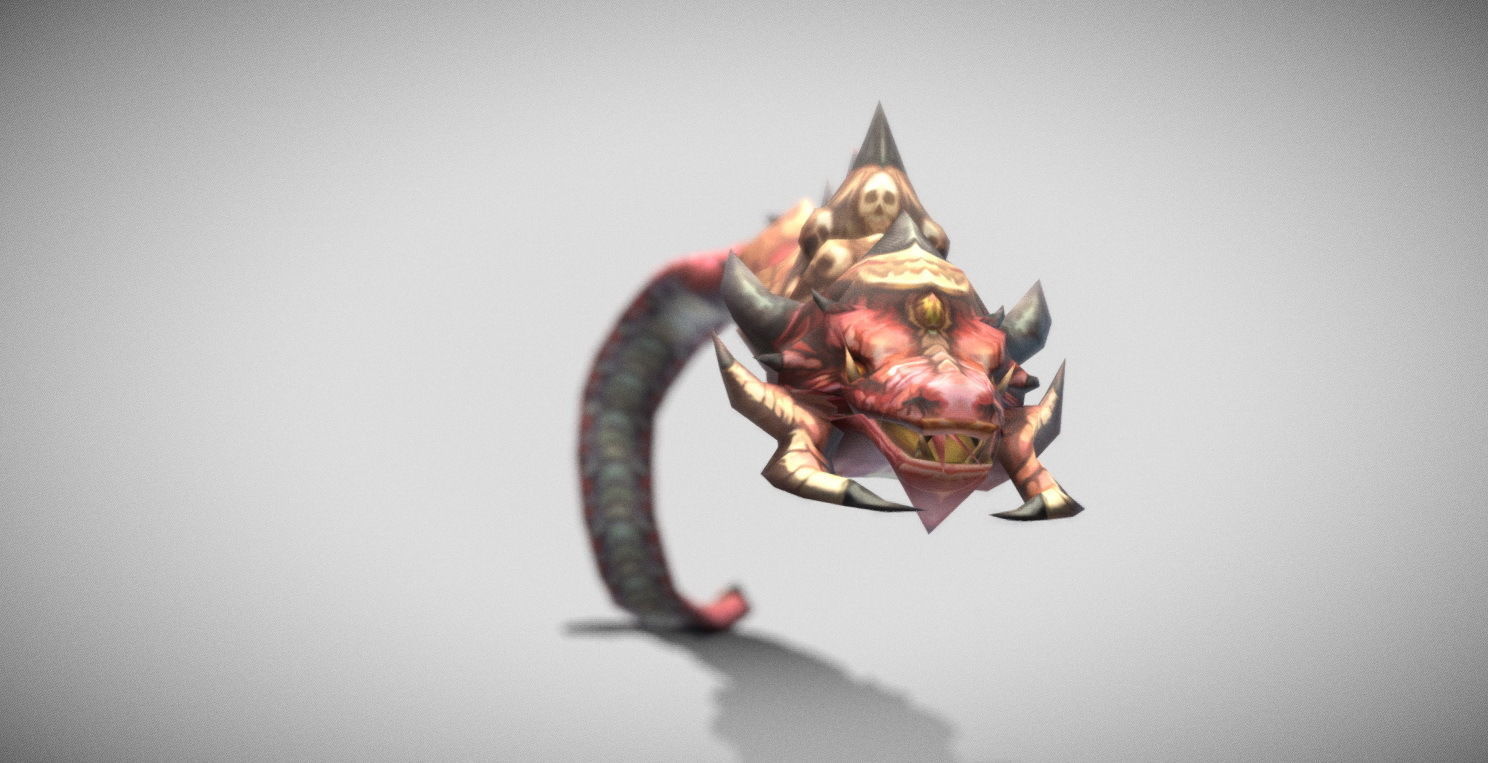 Dungeon Fantasy Monster - Serpent Low-poly 3D model_12