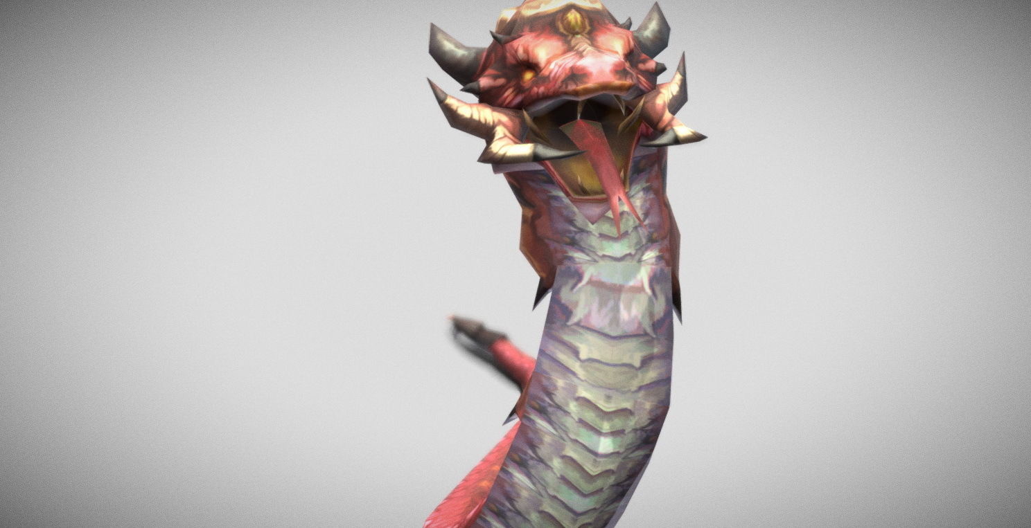 Dungeon Fantasy Monster - Serpent Low-poly 3D model_10
