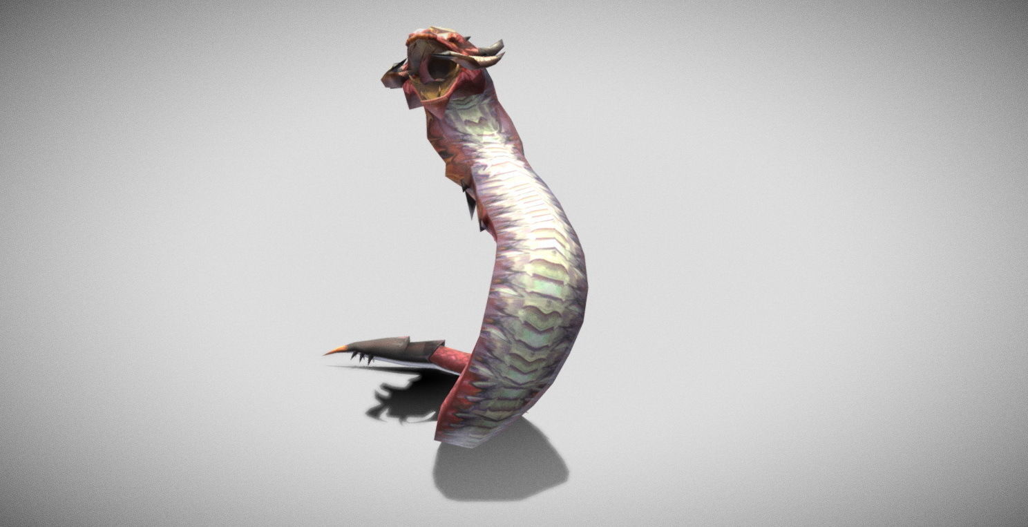 Dungeon Fantasy Monster - Serpent Low-poly 3D model_16