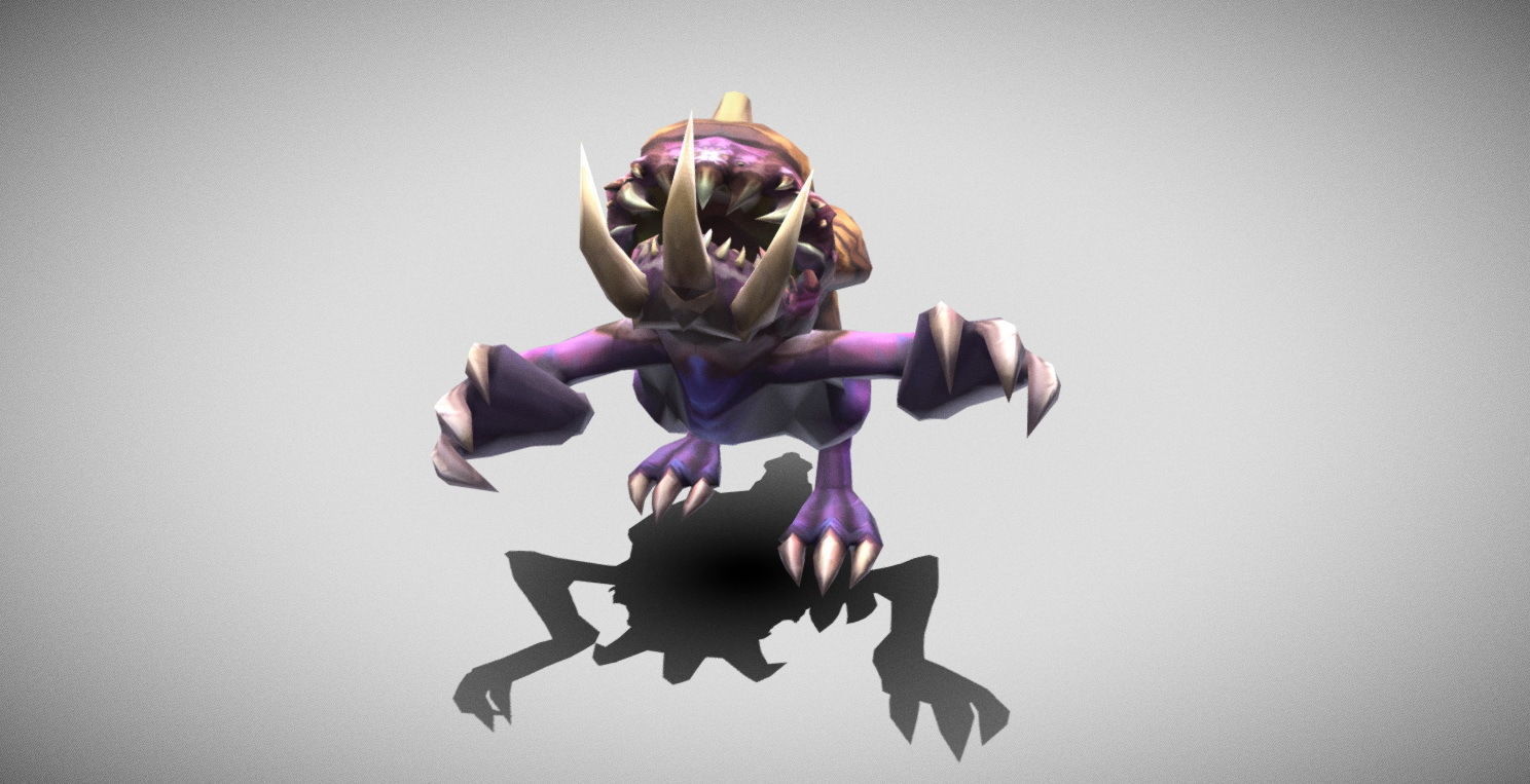 Dungeon Fantasy Monster - Twisted Mutant Lizard Low-poly 3D model_21