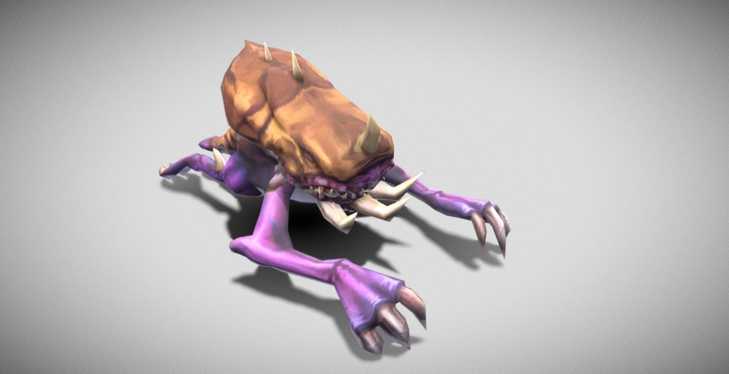 Dungeon Fantasy Monster - Twisted Mutant Lizard Low-poly 3D model_23