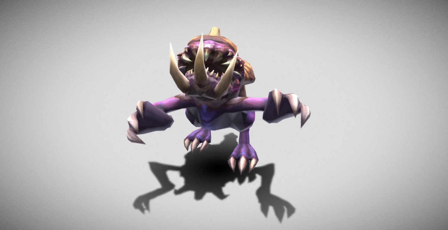 Dungeon Fantasy Monster - Twisted Mutant Lizard Low-poly 3D model_20