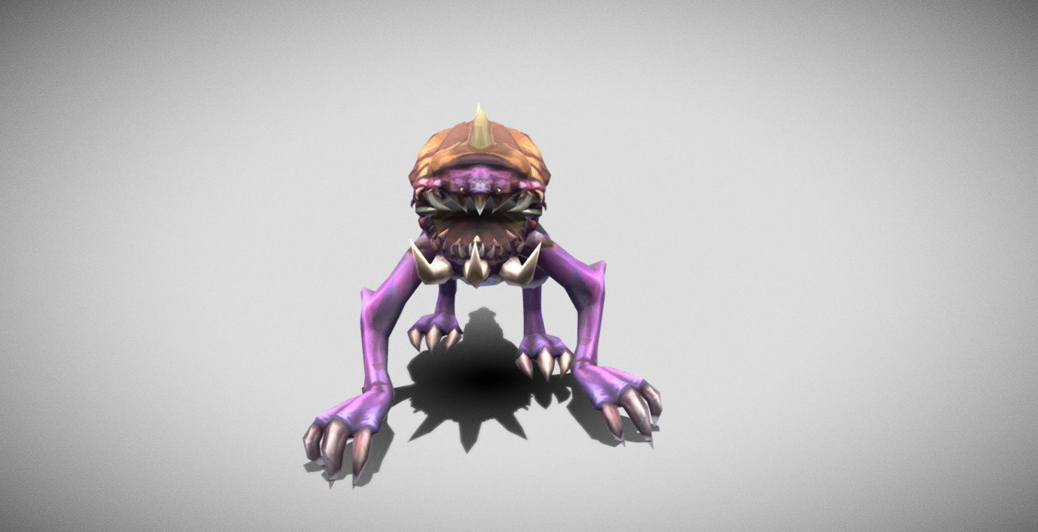 Dungeon Fantasy Monster - Twisted Mutant Lizard Low-poly 3D model_11