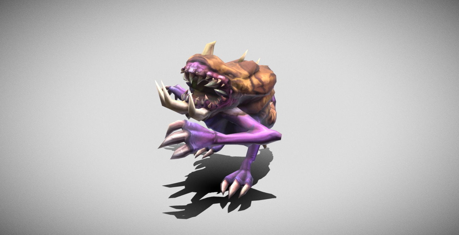 Dungeon Fantasy Monster - Twisted Mutant Lizard Low-poly 3D model_18