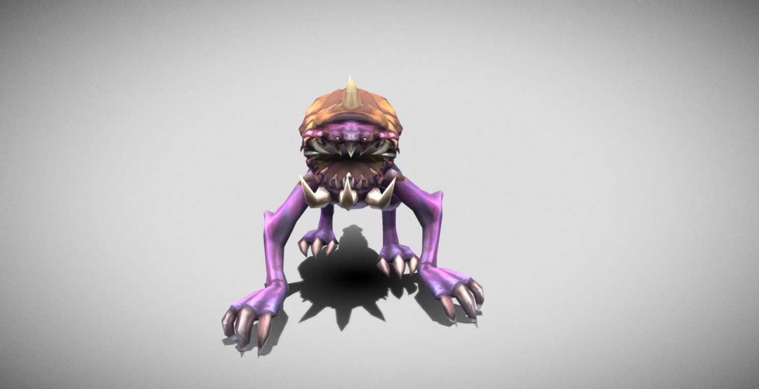 Dungeon Fantasy Monster - Twisted Mutant Lizard Low-poly 3D model_10