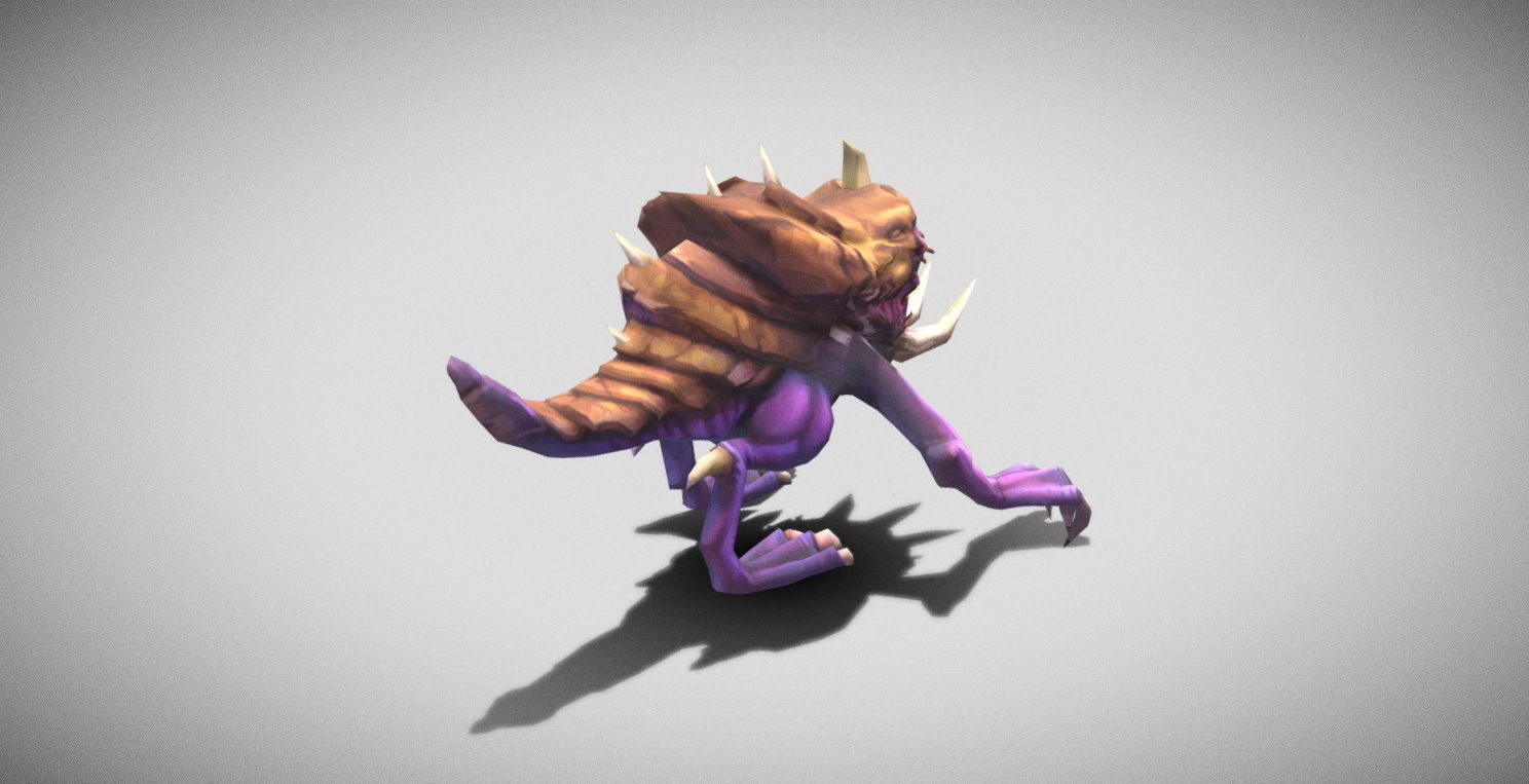 Dungeon Fantasy Monster - Twisted Mutant Lizard Low-poly 3D model_6