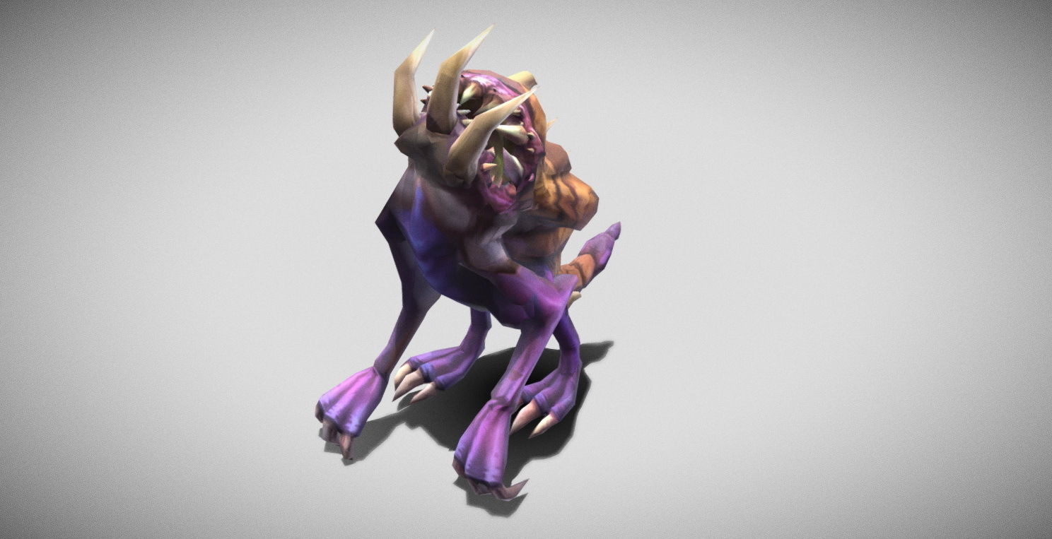 Dungeon Fantasy Monster - Twisted Mutant Lizard Low-poly 3D model_16