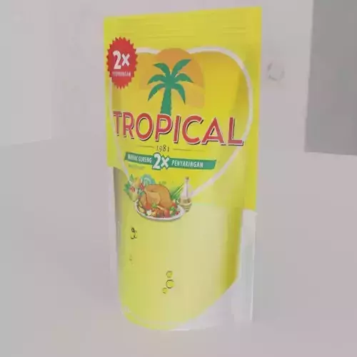 Minyak Goreng Tropical Food Oil Pouch 3D model 3D model 3D model